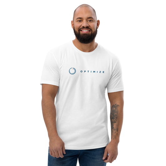 Mens Pre-Shrunk Fitted Short Sleeve T-shirt - White